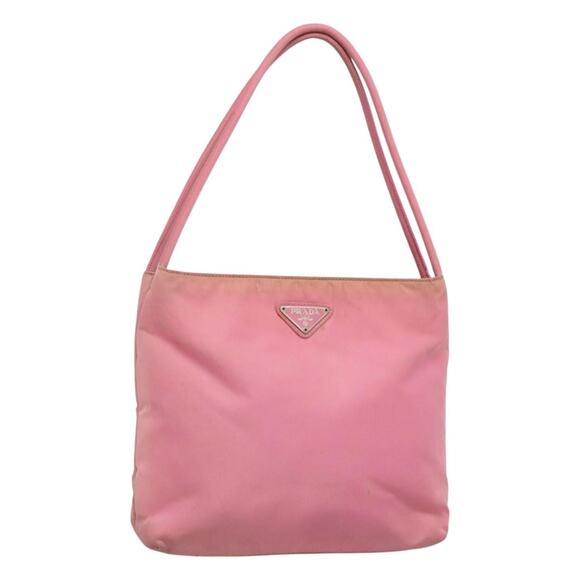 PRADA Hand Bag Nylon Pink Silver - Picture 1 of 13